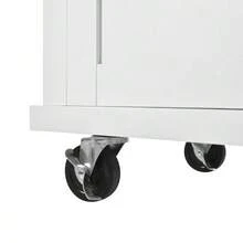 Kitchen Island With Wheels, Extendable Dining Area, Kitchen Island With Waste Bin And Drawers, Mobile Kitchen Island Ideal For Kitchen And Dining Room (White) - 白色 - 查看 8