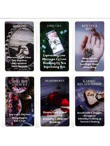 Mysterious Red Rose Girls' Casual Party Board Game Cards, Friends' Gathering Entertainment Cards, Surrealist Tarot Cards, Waite Board Game Cards, Interactive Board Game Cards - Multicolor - View 11