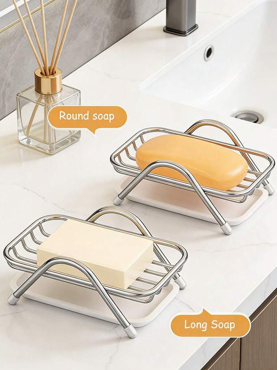 1 khay đựng xà phòng gia dụng có khay hứng nước - Dụng cụ sắp xếp đồ dùng nhà tắm và vệ sinh nhà bếp - Thiết kế hình chữ nhật hiện đại - Thích hợp cho phòng tắm, nhà vệ sinh và phòng tắm gia đình. - nhiều màu - Xem 1