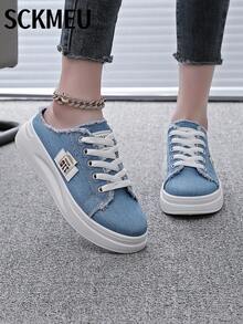 SCKMEU. Dép lê unisex cỡ lớn mới về mùa xuân, nhẹ, thoải mái, kiểu dáng cổ điển, đa năng. - Màu xanh lam - Xem 6