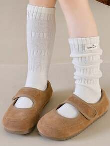 1双儿童中筒袜，男女童春秋季及膝袜 - 彩色 - 查看 7