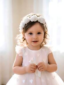 1 chiếc băng đô cài tóc bằng vải chiffon họa tiết hoa, quà tặng và phụ kiện chụp ảnh cho trẻ em. - Nhiều màu - Xem 2