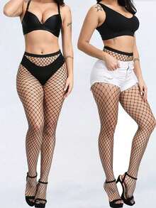 1 Pair Women's 30D Sexy Stockings Fashion Pantyhose - Black - View 3