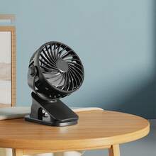 Ventilateur portable à clipser réglable à 720°, ventilateur de bureau compact avec lumière LED, mini ventilateur de refroidissement personnel rechargeable par USB, convient pour le bureau, le bureau à domicile, la poussette, le camping, cadeau pour femmes - multicolore - Voir 9