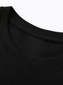 Men's Graphic T - Shirt | Bulldog Print | Daily Wear | 100% Cotton | Unisex Crewneck Gift T - Shirt - Black - View 3