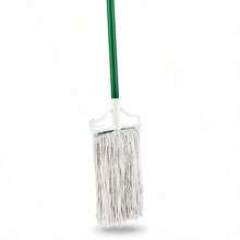 Cotton Blend Wet Mop Steel Handle Green White - default - 查看 4