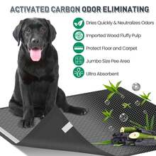 XXXL 31"X47" 6-Layer Ultra Abolsorbent Pee Pads For Dogs, Leak-Proof Carbon Dog Puppy Pads, Odor-Control & Quick Dry Dog Training Pads 40 Counts Charcoal - View 4
