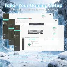 ATTACK SHARK R68HE 60% 有线快速触发 8K RGB 机械游戏键盘，0.005mm 精度，0.08ms 延迟，256K 轮询率，霍尔效应磁性开关，碳纤维 + CNC 铝合金材质，适用于 PC FPS 游戏，包含螺旋线缆，2026 年圣诞节和新年礼物，圣诞特别版 - 哑光黑/冰蓝/黑 - 查看 4