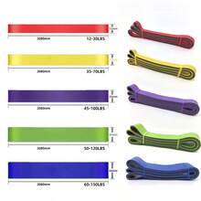 12-150 Lbs 2-Color Fitness Resistance Bands For Pull-Ups, Strength Training, Home Gym Muscle Strength And Body Stretching, Multi-Functional Thickened Durable Elastic Bands For Fitness Training And Stretching - Multicolor - View 3
