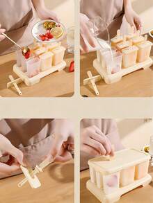 Popsicle Mold, Creative Popsicle Mold, Plastic Popsicle Mold, Ice Cream Mold, Frozen Ice Cube Tray, Home Popsicle Mold, Jelly Mold, Kitchen Supplies, Kitchen Accessories - Multicolor - View 5