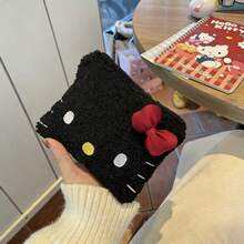 Bolsa de cosméticos de peluche de Hello Kitty de gran capacidad y estilo de moda, lavable, adecuada para viajes y regalos (colgante no incluido) - Multicolor - Ver 14