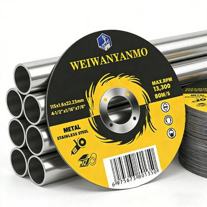 Bộ 5/10/20/50 chiếc, đá mài chặn 4,5 inch (115*1,6*22,23mm), thích hợp cho máy mài và các dụng cụ mài để gia công kim loại và thép không gỉ. Cấu trúc lưới kép, chắc chắn và dày dặn, tiện dụng cho các hoạt động trong xưởng.