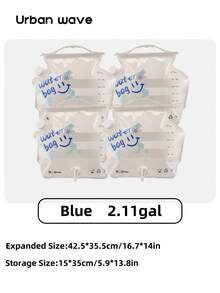 URBANWAVE 1/4 件装可折叠水容器，带水龙头和智能水位指示器 - 2.11 加仑可折叠水壶，带加固手柄，重型便携式水袋，适用于汽车露营、海滩和紧急情况 - 8L/2.11加侖/281oz - 查看 13