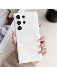 Luxury Magnetic Phone Case Compatible With Samsung Galaxy A56, A36, A26, A16, A06, S25 Ultra, S24 Ultra, S23 Ultra, Soft TPU Material, Christmas Gift - White - View 1