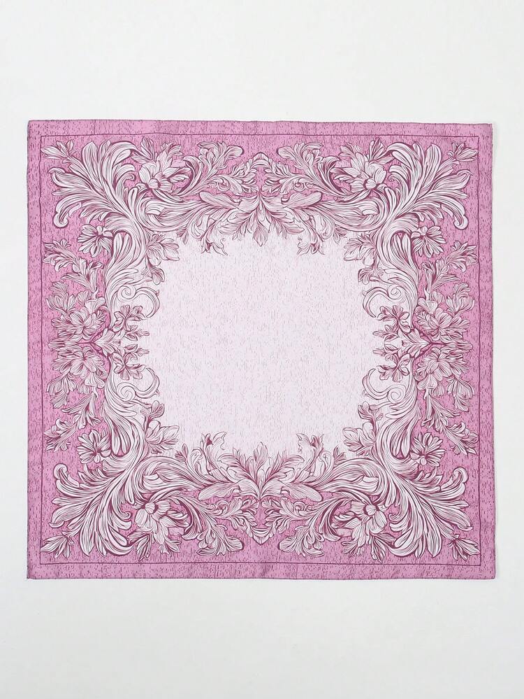 1pc Lightweight French Luxury Printed Bandana Scarf, Fashion Neckerchief - Multicolor - View 11