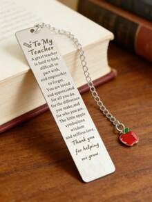Teacher's Day Gift; Teacher Appreciation Gift; Teacher Gift For Women And Men; Teacher Bookmark; Best Teacher Gift; Teacher's Day Gift; Thank You Gift For Retiring Teacher; Teacher Christmas Birthday Gift. Slogan: Casual, Party, Cute, Street, Elegant, Zinc Alloy, Teacher's Day - Silver - View 5