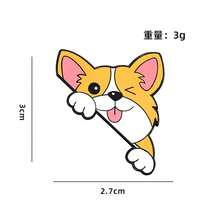 1pc Creative Cute Dog Brooch, Corgi, Border Collie, Pug, Shih Tzu Shaped Fashion Accessory, Personalized Zinc Alloy Badge - Multicolor - View 7
