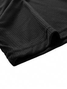5pcs/Pack Men's Ultra-Thin Crew Neck Short Sleeve T-Shirts, Lightweight & Energetic, Suitable For Gym Workout, Breathable Sports Running Top Black Summer - Black - View 5