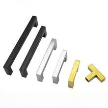 1 tay nắm tủ màu đen, tay nắm tủ bếp hình chữ T và hình vuông bằng thép không gỉ màu đen mờ, phụ kiện nội thất, tay nắm cửa tủ, tay nắm ngăn kéo tủ quần áo, tay nắm tủ. - Vàng - Xem 7