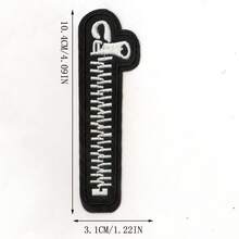 Miếng vá in chuyển nhiệt họa tiết khóa kéo, miếng vá thêu, thích hợp cho việc may vá DIY. - Phiên bản ủi - Xem 2