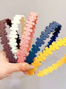 2pcs Minimalist Versatile Plastic Headbands With Teeth - Multicolor - View 3