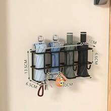 Umbrella Stand Holder, Simple Wall-Mounted Umbrella Storage Rack, Home Entrance Umbrella Organizer With Hooks - A - View 9