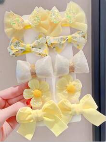 10pcs Butterfly & Flower Hair Clips For Women (No Packaging Card) - Multicolor - View 3