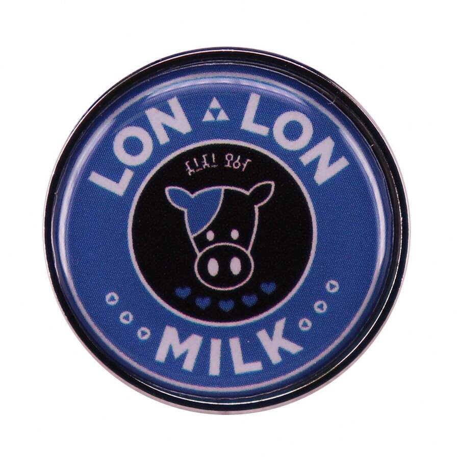 "Rumble Milk" Brooch, Action-Adventure Game, Legend Of Zelda Inspired Badge - Silver - View 1