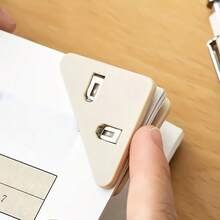 10 piezas de clips de carpeta triangulares multifuncionales de plástico anti-curvatura para organizar archivos de oficina - Multicolor - Ver 8