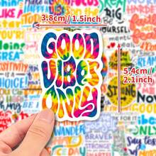 50pcs Colorful Motivational Stickers, Inspiring Positive Affirmation Stickers, Waterproof Durable Letter Stickers For Notebook, Laptop, Skateboard, Water Bottle - A - View 4