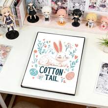 复活节兔子棉尾巴艺术 - 黑色 - 查看 3