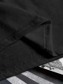 1PC Men's Vest With "Vibrant It Is What It Is" Print Design, 180g Pure Cotton Vest, Seamless, Sweat-Wicking, 100% Cotton, Loose American-Style Tank Top For Sports And Fitness. - 黑色 - 查看 6