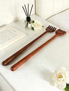 1支加长天然檀香木刮痧棒，简约木质设计，光滑抛光按摩刮痧板，适合日常使用和送礼，四季皆宜。 - 長手柄 - 查看 8