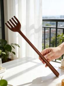 1支加长天然檀香木刮痧棒，简约木质设计，光滑抛光按摩刮痧板，适合日常使用和送礼，四季皆宜。 - 長手柄 - 查看 11