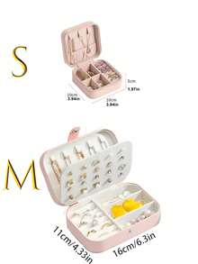 PU Leather Jewelry Storage Box, Snap Closure Jewelry Box For Rings, Pendants, Earrings, Necklaces, Bracelets, Multi-Function Jewelry Earring Ring Holder - Multicolor - View 9