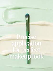 2pcs/1pc Green Handle Eyeshadow Brush Premium Synthetic Bristles Professional Eye Makeup Brush For Eyeshadow Blending & Precision Application - Beauty Tool - Multicolor - View 5