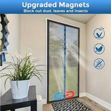 1 件磁性蚊帐帘，采用精细网布制成，有效阻挡蚊虫，同时保持空气流通，中间带有磁性，方便宠物自由出入，享受无蚊虫的舒适生活。 - 1件 - 查看 4