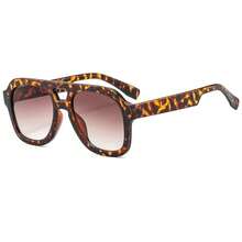 1副豹纹休闲经典复古时尚眼镜 - 彩色 - 查看 2