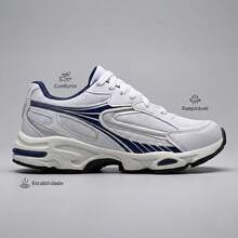 Men's Original Casual Athletic Shoes, Street Gym Shoes R1625 - 海軍白 - 查看 3