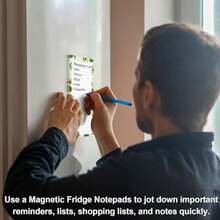 Joyberg 9 Pack Magnetic Notepads For Refrigerator, Magnetic Notepads For Refrigerator, Fruit Design Grocery List Pad For Fridge, Full Magnet Back Shopping Lists, 25 Sheets Per Note Pads - / - View 6