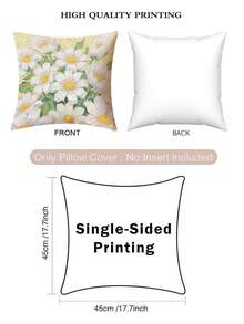 4 件柠檬树图案抱枕套，45 厘米 * 45 厘米单面印花，家居装饰沙发腰垫套，夏季假日风格（不含填充物） - 藍色 - 查看 7