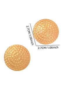 1 Đôi bông tai đinh tán bằng thép không gỉ với họa tiết đan xen phóng đại, thích hợp cho phụ nữ đeo trong các bữa tiệc. - Nhiều màu - Xem 2