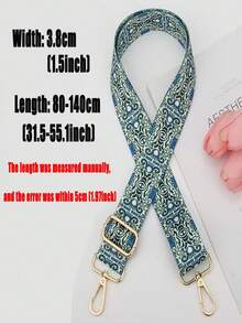 1 dây đeo vai thay thế có thể điều chỉnh độ dài, kèm khóa kim loại, phù hợp với túi đeo chéo. - màu xanh lá - Xem 3