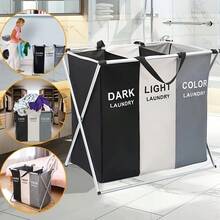 Multifunctional 3-Tier Folding Laundry Basket For Home Storage - 3 Divisórias - View 8