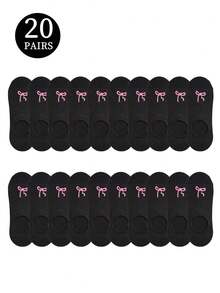 5 Pairs/10 Pairs/20 Pairs Women Ankle Socks, Lightweight Invisible Low-Cut Cute Socks, Boat Socks, Suitable For Spring, Summer, Autumn Wear, Suitable For Daily Wear, Travel Essential, Party, Daily Life, Activities, Festivals (With Cardboard) - Multicolor - View 18