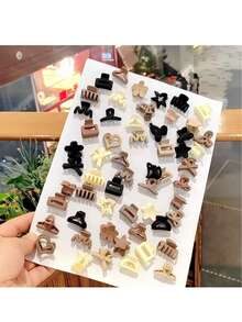 10/20pcs Assorted Small Hair Clips, Mixed Colors, Casual Outdoor Beach Hawaiian Style Hair Accessories For Women - Mixed-color Mini Hair Clip - View 2