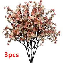 3支人造满天星花束，适用于婚礼、家居、餐厅、卧室、花瓶装饰、节日生日派对、婚礼装饰、鲜花、情人节礼物、新年DIY材料、毕业礼物等。 - 棕色 - 查看 7