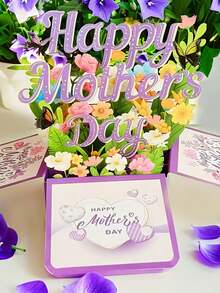 A 3d Pop-Up Greeting Card For Mother's Day,Mother's Day Creative Blessing 3d Card, Perfect As A Gift For Mom,,Spring Garden Party, Mother's Day, Independence Day, Interior Decoration ,Advanced Goddess Festival Card,Mother's Day Gift - Multicolor - View 1
