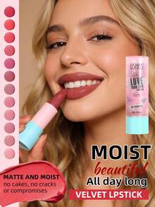 USHAS哑光唇膏，持久保湿，防水不粘腻，多用途唇颊两用，丝绒质地，红色、粉色、裸色等丰富色调，打造全天候精致妆容 - #04 Mauve Nude - 查看 2