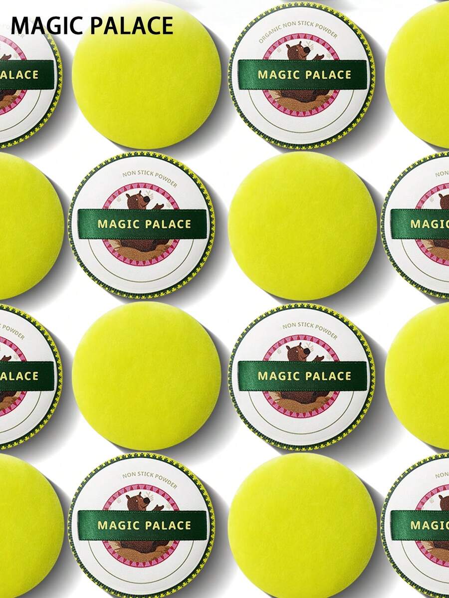 Magic Palace 2/4/8 Pack Reusable Powder Puff - Soft Plush Loose Powder Sponge, Wet & Dry Dual-Use Makeup Sponge For Face & Body, Cosmetic Setting Tool - Multicolor - View 1